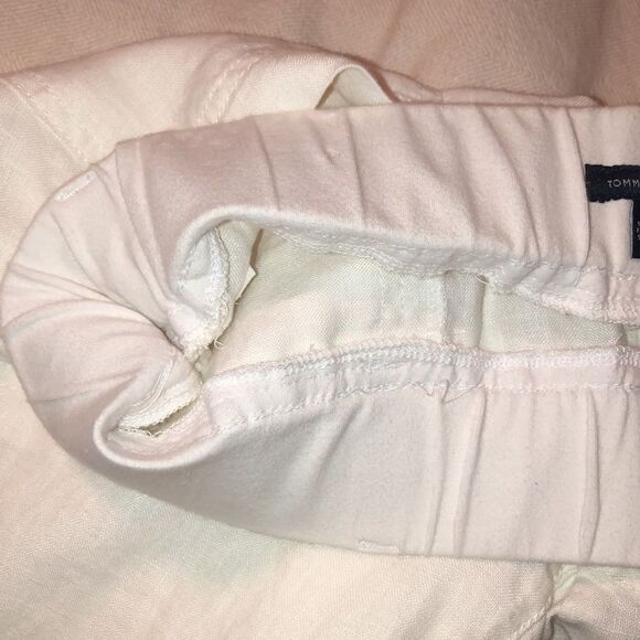 Tommy Hilfiger 10 White Linen Light Wide Leg Four Pocket Drawstring Pants - Picture 15 of 16